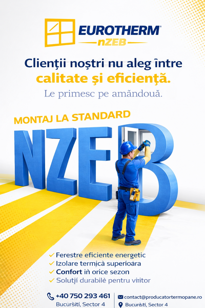 Ferestre PVC si aluminiu performante  izolatie si economii energie